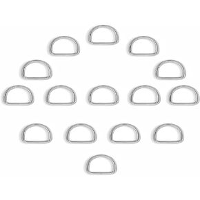 1 inch Metal D Ring, Heavy Duty Stainless-Steel D Rings, Welded Solid for Dog Collars, Backpacks, Webbing Straps