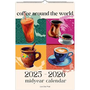 Midyear Wall Calendar - Dopamine Decor Calendar July 2025 Start Academic Year Planner Gift For Teachers