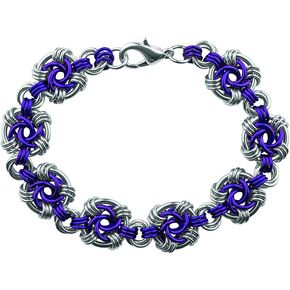Weave Got Maille Lilac Swirls Chain Maille Bracelet Kit, 8.5 inches
