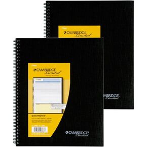 2 PACK of Mead 06066 Cambridge Limited QuickNotes Business Notebook