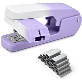 Swing-Arm Swivel Stapler, 360 Degree Rotate Desk Stapler with 1000 Staples, 20 Sheets Capacity, Jam Free, Booklet Staplers for School Office Home Supplies (Pink)