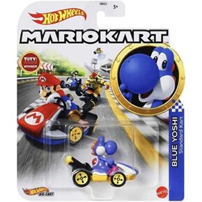 Hot Wheels Mario Kart Blue Yoshi Standard Kart