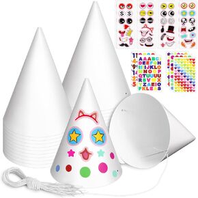 40 Pack Colorful Birthday Party Hats for Kids，Small Metallic Foil Cone Hat Party Favors Headwear Adults Paper Party Hats Bulk in Red, Green, Gold, Silver and Blue(40 Pack color hats-5 Colors)