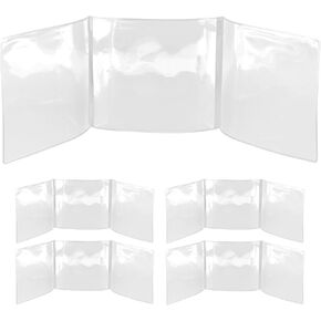 BOXOB 4pcs Mahjong Card Protector Covers, Clear Large Case Mahjong Card Holder Sleeve Durable PVC Organizer for Mah Jongg Scorecard Accessories