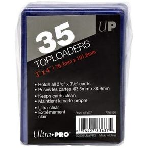 Ultra Pro - Toploaders Card Protectors Ultra Clear 420-Count 3" x 4" Size for 2.5" x 3.5" Cards for Trading, Sports Baseball Collectible Pokemon Magic the Gathering Cards Storage Card Collectors