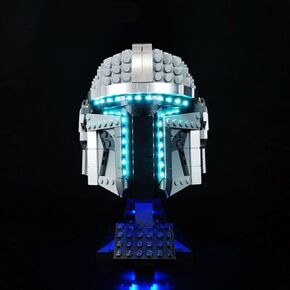 LED Light Kit for Lego-75328, Compatible with Star Wars The Mandalorian Helmet Building Blocks Model, NOT Included The Model Set