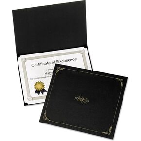 Office Realm Oxford 29900055BGD Certificate Holder, 11-Inch x8-1/2-Inch, 5/PK, Black