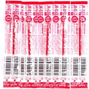 Zebra JK-0.5 Red Ink Refill (RJK-R), 0.5mm, for Sarasa Multicolor gel ballpoint pen, × 5 Pack/total 5 pcs (Japan Import) [Komainu-Dou Original Package]
