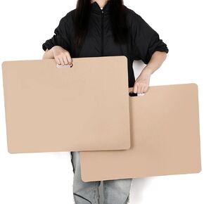 Kosiz 2 Pcs MDF Clay Wedging Board for Pottery 24'' x 18" Portable Clay Mat for Sculpting with Built in Handle, Ceramics Pottery Tools for Art Enthusiasts, Sturdy 9mm Thickness