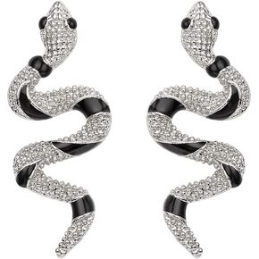 KaFu خمر حية الذهب/الفضة الأفعى أقراط 18K مطلية بالذهب الغضروف الحيوان الثعبان بيان استرخى القرط للنساء الفتيات in Kuwait