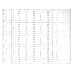 BENECREAT Rivet Placement Template, 3mm Hole Leathercraft Rivets Marking Guide Clear Acrylic Template for DIY Bracelet Belt Combo Measurement Sewing Accessories, 7.9x6.3inch