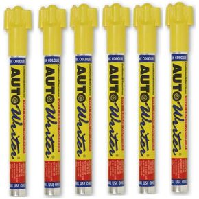 U.S. Chemical & Plastics AUTOWRITER Auto Writer PENS YELLOW (USC-37003) - 6 Pens