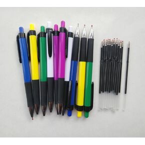 Refillable Ballpoint Pen, Rubber Grip, 0.7mm Ballpoint Pen Refills, Blue Ink, 10 Pens With 20 Refills，Value-for-Money Set(Blue Pen & Refill).
