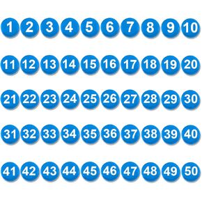 50pcs 1-50 Magnetic Numbers, Magnets with Numbers Round Number Refrigerator Magnets Number Magnets for Whiteboard Dry Erase Boards Home Classroom Office Fridge(0.8" Diameter,Green)