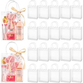 Mauproy 30 Pack Facs Home Hights with Handles ، Party Taving Fass with Ribbons and Tags ، حقائب Goodie القابلة لإعادة الاستخدام لحضور حفل زفاف طفل الأم (5.9 "× 6.3" × 2.8 ")