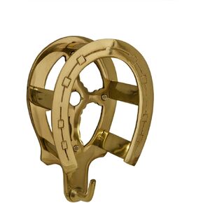 Tack Room Studio Brass Horseshoe Bridle Rack- Brass Finish