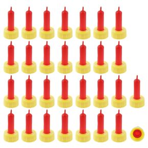 30 Pcs Goat Nipples, Soft Rubber Pacifier Animal Milk Drink Nipples for Nursing Lambs Goat Lamb Piglet Calf, Small Animal Rescue, Repeated Use of Soft Rubber Material(Leak Proof Dome)