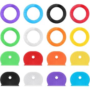 16 Piece Set of Key Cap Labels, 2 Styles, Plastic Key Identification Code Labels, Suitable for Standard Bungalow Keys (not Suitable for Irregular Keys)