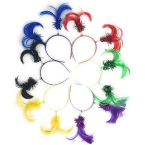 Bulk 12 All Ages Colorful Hair Party Hat Head Bopper Assortment - Perfect for Children and Adults