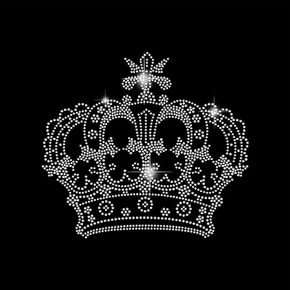 SUPERDANT Crown Iron on Rhinestones Transfer Crown T-Shirt Crystal Heat Transfer Designs Crown Crystal Stickers Rhinestone Crown Bling Decals for Clothing Tote Bag DIY Art Craft Gifts