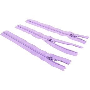 22" #3 Skirt & Dress Nylon Coil Lightweight YKK Closed Bottom Zippers for Sewing Craft & Apparel - Length: 22" Inches - Choose Your Quantity - Color: Lavender #553 - Made in The United States (10)