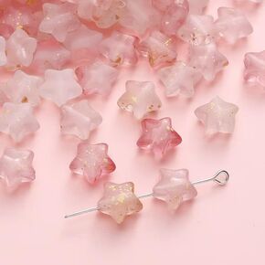 200Pcs Colorful Star Beads for Bracelets,Cute Small Unique Colorful Acrylic Aesthetic Star Pony Beads for Jewelry Making with Holes,Bulk DIY Bracelet Phone Charms Beads for Craft