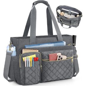 SDYSM Teacher Tote Bag 15.6 inch Laptop Bag Work Bags for Women Nurse Tote Professional Computer Messenger Shoulder Bags Laptop Briefcase for Office, College, Nursing, Black