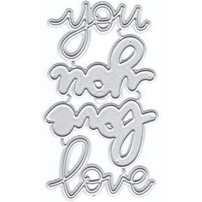 DzIxY Shadow Word Hello Metal Cutting Dies for Card Making Kit Embossing Paper Die Cuts Set Scrapbook Stencils Supplies Machine Templates