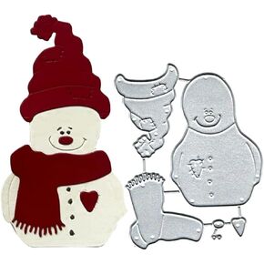Christmas Snowman Metal Die Cuts, Hat Snowman Metal Cutting Dies, Card Paper Craft DIY Template, Album Embossing Paper Dies for Card Making, Scrapbooking