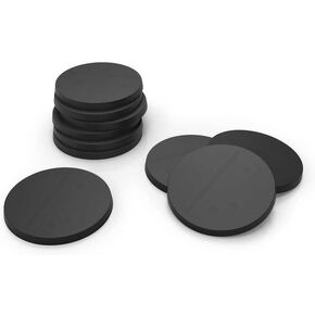 40mm Round Plastic Bases - Black