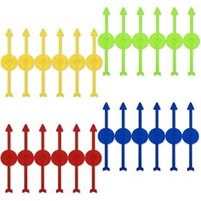 24 Pcs Spinner Game Engaging Board Arrow Set 4 Colors Plastic Board Game Spinners Activities Replacement Parts Educational Tools for Classroom Board Games Spinners Wheel DIY Projects Math Aids 3.94in