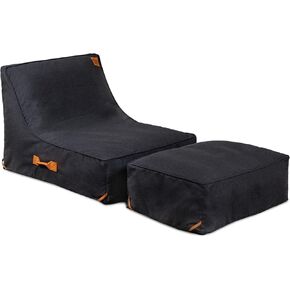 Big Joe Lux Sealander Pool Float و Patio Chair ، شريط Cape بالأبيض والأسود ، وشبكة رائدة ، ومزيج من بوليستر محمي للأشعة فوق البنفسجية ، لا يلزم التضخم