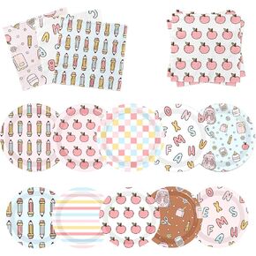 60Pcs Welcome Back to School Party Plates and Napkins - First Day of School Classroom Decorations Colorful School Themed Party Decoration for Preschool Kindergarten Graduation