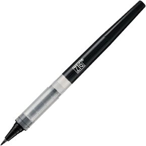Kuretake Zig Letter pen COCOIRO, Refillable Marking pen, with Flexible ExtraFine brush tip, Black ink, Made in Japan (Refill, Black)
