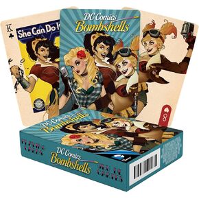 AQUARIUS DC Comics Bombshells Playing Cards - Bombshells Themed Deck of Cards for Your Favorite Card Games - Officially Licensed DC Comics Merchandise & Collectibles