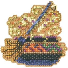 Wanda's Love Potion Beaded Counted Cross Stitch Halloween Ornament Kit Mill Hill 2007 Autumn Harvest MH18-7204