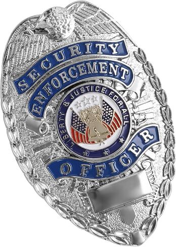 Badge with Leather Shield Holder Case - Ideal for Role Play, Costume Dress Up-Golden in Saudi Arabia