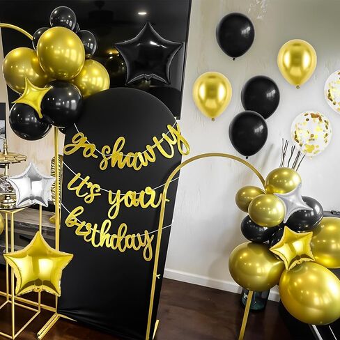 Purple Go Shawty It's Your Birthday Banner Balloons Set, Glitter Happy Birthday Banner with Purple Silver Confetti Balloon Star Foil Balloon for Girls Women Hip Hop Rap Theme Birthday Party Decoration in Saudi Arabia