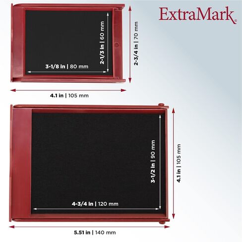 ExtraMark Arts & Crafts Stamp Pad, with SnapTight Foldable Lid - Size 2 - Gray Color in Kuwait