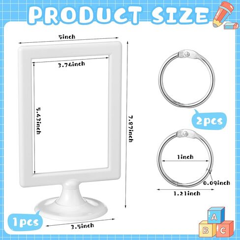 GEELIN 1 PCS 4 × 6 بوصة مرساة مصغرة حامل سطح المكتب مخطط مخطط تخزين بطاقة مزدوجة الجوانب لعقد منظمة بطاقة أبجدية المفردات القراءة ألعاب الصوتيات الإملائية in Saudi Arabia