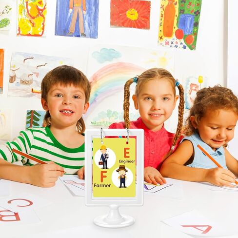 GEELIN 1 PCS 4 × 6 بوصة مرساة مصغرة حامل سطح المكتب مخطط مخطط تخزين بطاقة مزدوجة الجوانب لعقد منظمة بطاقة أبجدية المفردات القراءة ألعاب الصوتيات الإملائية in Saudi Arabia