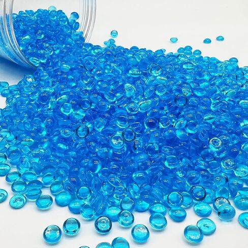 7mm 3500PCS Acrylic Flat Marbles Decorative Gems，Vase Fillers Beads for Wedding,Floral Arrangement,Aquarium Fish Tank Decor,Candle Holder in Kuwait