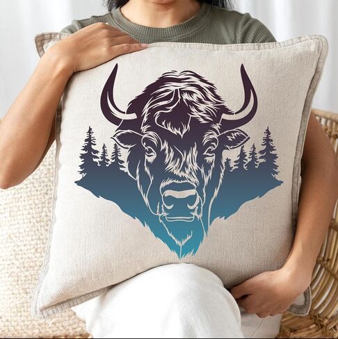 Animal Wood Burning Stencils for Painting 12" Bison Stencil Wildlife Stencils for Crafts T-Shirt Fabric Wood DIY Decor in Kuwait