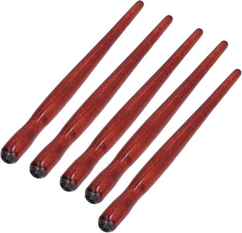 Dip Pen Holder, Wood Nib Holder, 5Pcs Dip Pen Holder Comfortable Grip Dip Pens Holder 5.91in Pen Nib Holder Art Painting Nib Pen Comic Creation Cartooning Red Wood Color in Saudi Arabia