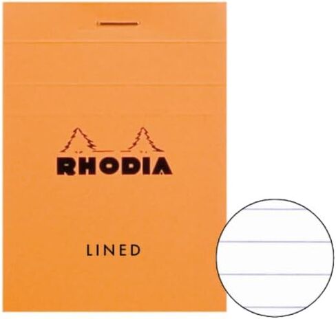 RHODIA cf18200 Notepad, No.18 (A4), 80 Sheets, 0.2-inch (5 mm) Grid Ruled, Water Repellent Cover, Perforated PEFC Certified, Block Rodia, Orange in Saudi Arabia