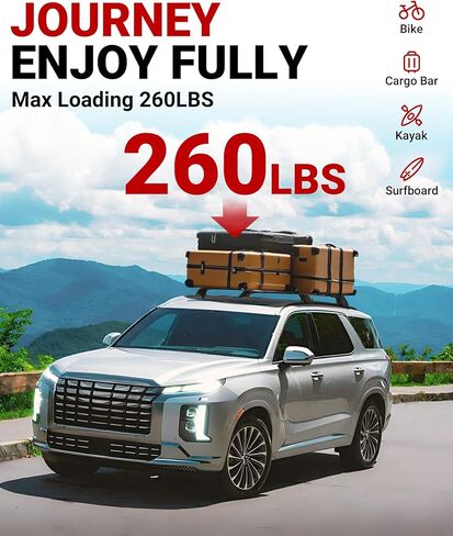 Roof Rack Rail for Chevy Chevrolet Traverse 2018 2019 2020 2021,Heavy Duty Aluminum Cross Bars Cargo Carrier Rooftop Accessories in Kuwait