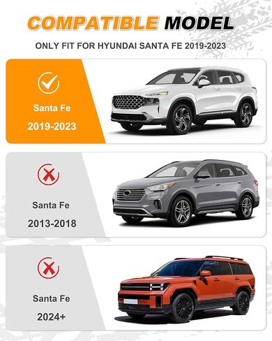 Snailfly Upgraded Crossbar Fit for 2021-2024 Hyundai Santa Cruz SE SEL Premium Night Limited Roof Rack Top Cargo Carrier Cross bar Aluminum Automotive Exterior Accessories (NOT for Naked Roof) in Saudi Arabia