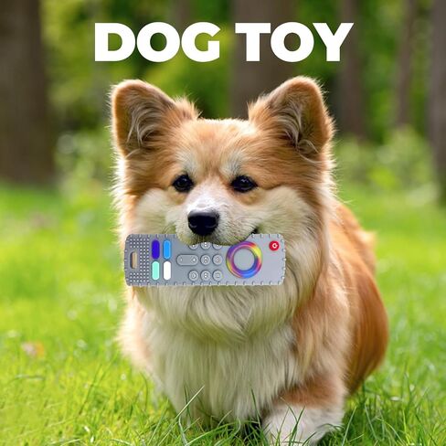 2Pcs Puppy Teething Toys, TV Remote Control Shape Dog Chew Toys for Boredom&Stimulation&Training and Cleaning Teeth,BPA-Free(Black+Grey) in Saudi Arabia