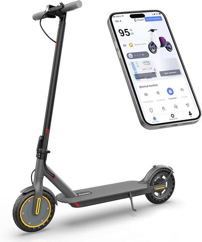 Electric Scooter Adults, Max 16 Mph & 10-15 Miles Range E-Scooter, Commuting Sport Scooter with APP Control, Powerful 350W 8.5" Solid Tires Foldable Electric Scooters (JS01-16mph-S) in Saudi Arabia