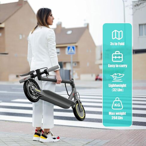 Electric Scooter Adults, Max 16 Mph & 10-15 Miles Range E-Scooter, Commuting Sport Scooter with APP Control, Powerful 350W 8.5" Solid Tires Foldable Electric Scooters (JS01-16mph-S) in Saudi Arabia